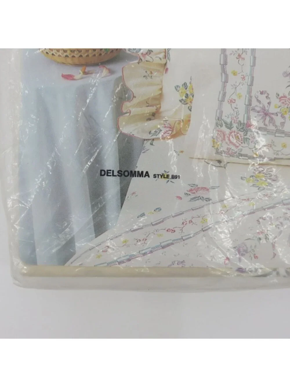 NEW Vintage Cannon TWIN Flat Top Sheet Floral Flower Bow Featherlite No Iron